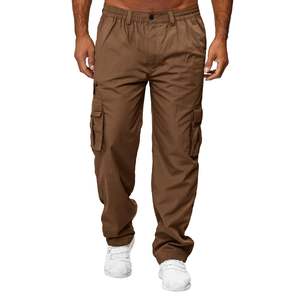 Hot Sale Men's Cotton Polyester Cargo Trousers Workwear Pants Latest Designs Trending Cargo Pants Multi-pocket, outdoor pants - Product Image 2