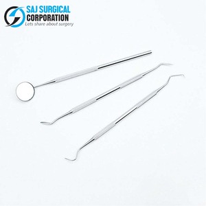 Kit dental portátil con logotipo personalizado 2025, herramientas compactas de acero inoxidable de 3 piezas para viajes de emergencia, conjunto dental certificado para clínica - Product Image 3