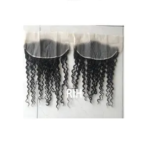 Top Invisible Thin Human Wholesale 10A Grade Swiss 13x4 Deep Wave Transparent Bundles With Hd Lace Frontal Vendor
