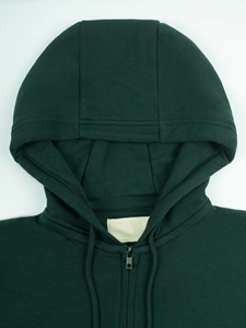Sweat à capuche d'hiver sur mesure pour hommes 100% coton coupe ample avec fermeture à glissière brodée et logo OEM/ODM sérigraphié sur mesure - Product Image 3