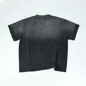 T-shirt unisexe personnalisé en coton tricoté 100 % doux, décontracté et oversize, style urbain, séchage rapide, respirant, conception OEM en gros avec poche - Product Image 2