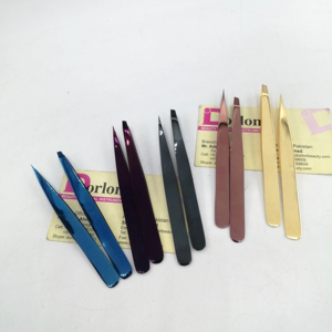 แหนบถอนคิ้วเครื่องสำอางแหนบปลายแหลมแบบปลายแหลมทำจากเหล็กสแตนเลสใช้เขียนโลโก้ได้ตามต้องการ - Product Image 1