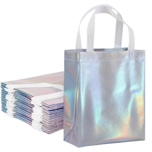 กระเป๋าช้อปปิ้งผ้านอนวูฟเวนเคลือบสีทองเงินที่จับโลโก้ได้ตามต้องการ - Product Image 5