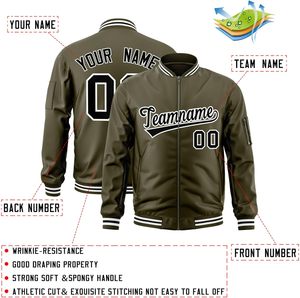 Veste universitaire imperméable personnalisée OEM de qualité supérieure avec fermeture éclair, style formel, logo brodé pour l'hiver, l'école, les équipes sportives et le streetwear - Product Image 2