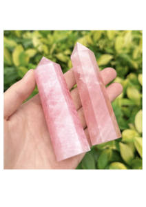 Tour en quartz rose à prix avantageux, grand obélisque en cristal, pointe de cristal, échantillon minéral, cristal de quartz - Product Image 5