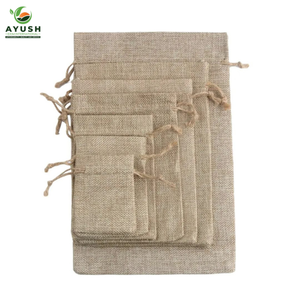 Sac à cordon en jute et coton naturels pour les marchés et les centres commerciaux - Product Image 2