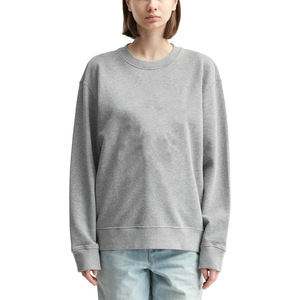 Sudaderas de mujer 2025, jerséis de punto con cuello redondo, insignia estampada de lavado ácido, gruesa, Otoño Invierno, Color sólido, ajuste holgado, hecho - Product Image 1