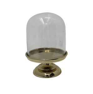 Support à gâteau en aluminium et verre de conception antique en laiton couleur or Design moderne utilisé pour la décoration de mariage à la main - Product Image 6