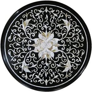 Plateau de service Lazy Susan en marbre le plus vendu organisateur de cuisine à plateau tournant de haute qualité pour un affichage de nourriture élégant et une salle à manger élégante - Product Image 5