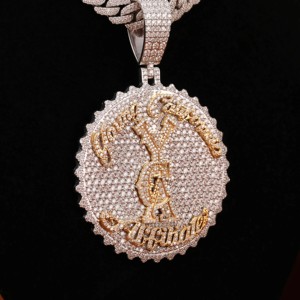 Colgante de Diamante Hip Hop Directo de Fábrica, Plata de Ley 925, Diamante Cultivado VVS, Joyería Fina Personalizada - Product Image 4