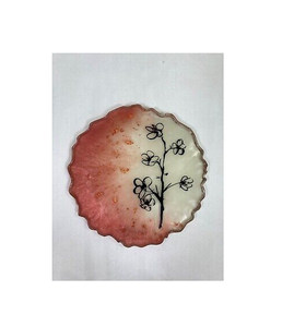 Epoxy Resin coaster Table Decor Handmade with <b>Thick</b> Epoxy Resin Cup Mat Floral coaster for Selling Products - Product Image 4