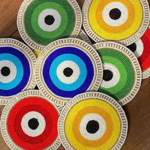 Sous-verres en verre à perles sur le thème de la Hanouka, pour la décoration de la maison, durables, résistants à la chaleur, de luxe, pour les fêtes - Product Image 4