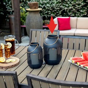 Modern <b>Black</b> Metal <b>Candle</b> <b>Holder</b> Trendy Table Centerpiece for Cozy Ambience and Festive Home Styling - Product Image 3