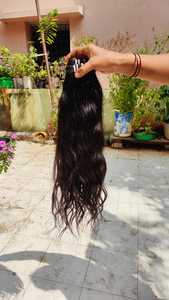 Cheveux humains vierges Extension de cheveux noirs ondulés en vrac Vente à chaud Extension de cheveux naturels indiens 100% Remy non transformés - Product Image 5