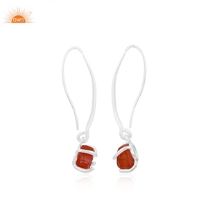 Pendientes colgantes de piedras preciosas de cornalina Natural de plata de ley más vendidos para mujer, Colección Vintage, fabricante de joyería personalizada - Product Image 4