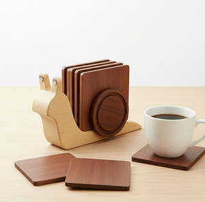 Sous-verre en bois massif durable de haute qualité, fait à la main, décoratif, au prix le plus bas - Product Image 6