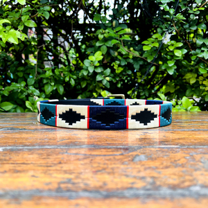 Ceinture de polo en cuir de buffle aquatique Gaucho Equestrian, fil recyclé, durable, boucle carrée en alliage de zinc solide, largeur 35 mm, personnalisable - Product Image 4