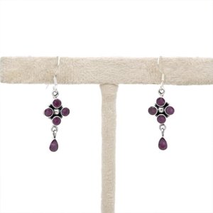 Pendiente de rubí Rosa Natural de Plata de Ley 925, joyería de piedras preciosas de oro rosa ligero para bodas o regalos - Product Image 2