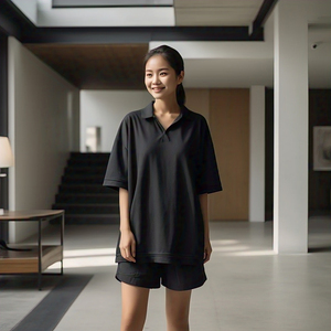 Polo oversize à épaules tombantes pour femmes vêtements de sport col rabattu polos de golf oversize polo pour femmes de haute qualité - Product Image 2