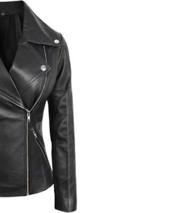 Chaqueta de Motociclista Clásica de Cuero Negro para Mujer con Cremallera Asimétrica, Ajuste Entallado, Prenda Exterior de Moto Elegante, Ropa de Moda Premium - Product Image 3