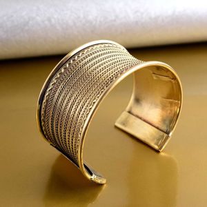 Handmade Luxury Fine Brass Cuff Bracelet Adjustable Wide Wrist Bangle with Heart Shape Fashion Jewelry <b>Statement</b> for Gifts - Product Image 3