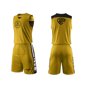 Ensemble de vêtements de basket-ball de haute qualité pour hommes impression numérique personnalisable chemise de sport respirante hauts shorts uni de grande taille - Product Image 6