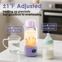 Chauffe-biberon portable pour bébé, chauffe-bouteille d'eau portable, chauffe-biberon rechargeable par USB pour les déplacements
