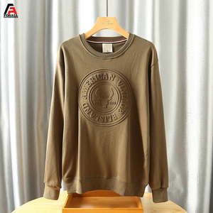 เสื้อสเวตเตอร์คอกลมลายนูนพร้อมฮู้ดย้อมสีล้วนสำหรับฤดูหนาวออกแบบ3D ได้ตามต้องการ - Product Image 3
