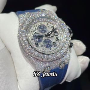 นาฬิกาสเตนเลสสไตล์ฮิปฮอปอะนาล็อกสำหรับผู้ชายปรับแต่งได้ตามต้องการแก้วเพชรโมอิสซาไนท์แฟชั่นไม่เหมือนใครสำหรับธุรกิจกีฬา - Product Image 2
