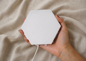 Vente en gros d'usine, lumière de nuit LED modulaire hexagonale en forme de nid d'abeille, minimaliste, DIY, sensible au toucher, écologique, en plastique, Quantum Light - Product Image 4
