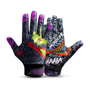 Gants de receveur de football américain légers pour adultes et jeunes, à forte adhérence en silicone, pour l'entraînement, la pratique et les matchs - Product Image 1