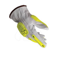 Gants de travail de protection contre les chocs, de meilleure qualité, résistants aux coupures, en croûte de cuir, Patch paume, gants de travail pour la sécurité