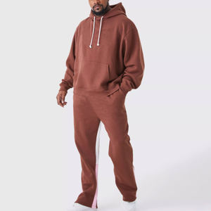 OEM personalizado logotipo acampanado pantalón polar de algodón de talla grande ligero de los hombres chándal de invierno Streetwear Casual Jogger impreso - Product Image 1