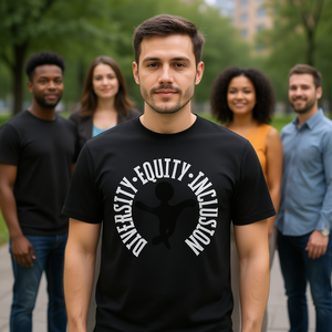 T-shirt a maniche lunghe Diversity Equity Inclusion, abbigliamento per l'empowerment e l'uguaglianza - Product Image 3