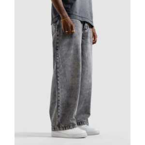 กางเกงยีนส์ทรงวินเทจเอวสูงทรงหลวมสไตล์สตรีทแวร์ขาบานประดับคริสตัลเพชรผ้าเดนิมสีสันสำหรับฤดูใบไม้ร่วง/ฤดูหนาว - Product Image 4