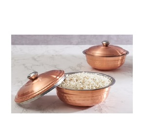 Bol à riz en cuivre Design tendance à la mode Nouveaux plats de bol en cuivre personnalisés pour servir une utilisation pour la décoration de table à dîner - Product Image 6