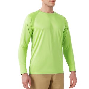 เสื้อว่ายน้ำผู้ชาย UPF rash GUARD เสื้อเชิ๊ตแขนยาวซับเหงื่อแห้งเร็วน้ำหนักเบาทนทานต่อรอยยับสำหรับผู้ใหญ่ - Product Image 4