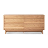 Armoire commode de 6 tiroirs minimaliste couleur naturelle-Meubles en bois de teck-Pré commande 1x20 pieds Container Mix Items bois Furni