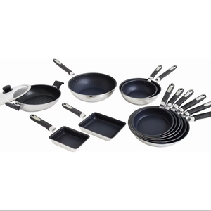 Acciaio inossidabile umico e alluminio di alta classe rivestimento in <span class=keywords><strong>Teflon</strong></span> di alta qualità Pan "Quatro plus" riscaldamento a induzione Made in Japan - Product Image 1