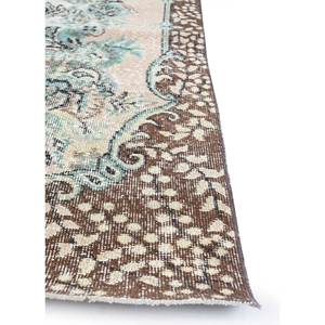 พรมขนสัตว์ถักมือสไตล์วินเทจ สีเบจและสีน้ำตาล ลายเหรียญรูปทรงสี่เหลี่ยมผืนผ้า ลวดลายนามธรรม สำหรับบ้านและทางเดิน ห้องนั่งเล่น-Pae-2801 - Product Image 4