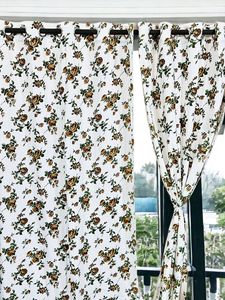 Cortinas de algodón impresas sostenibles hechas a medida disponibles en diferentes tamaños y en diferentes rangos de precios en diseños florales - Product Image 3