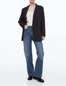 Jeans Casuales de Mujer, Estilo Americano, Vintage, Cintura Alta, Corte Bootcut, Color Sólido, Transpirables, de Secado Rápido y Suaves - Product Image 1