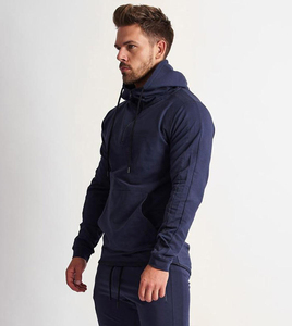 Survêtement en coton et polyester pour hommes avec logo personnalisé vêtements de sport de fitness jogging d'automne hiver style décontracté long avec logo personnalisé - Product Image 4