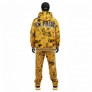 Chándal Informal con Capucha de Último Diseño, Corte Regular, Unisex, Nuevo, de Alta Calidad, 2 Piezas, Bordado, Transpirable - Product Image 4