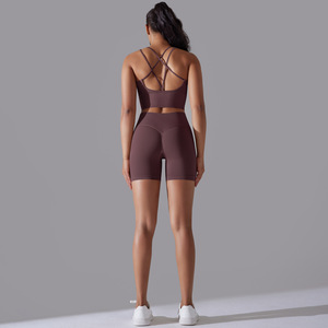 ชุดกางเกงขาสั้นแบบไร้รอยต่อของผู้หญิงชุดกางเกงขาสั้นสำหรับออกกำลังกายแบบกำหนดโลโก้ได้ตามต้องการ - Product Image 4