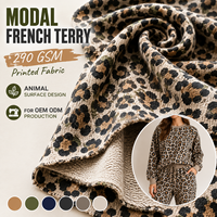 Tela Modal de Felpa Francesa con Estampado Digital de Animales, para Fábrica de Ropa, Proveedor de Tejido de Punto Personalizado, Suministro al por Mayor