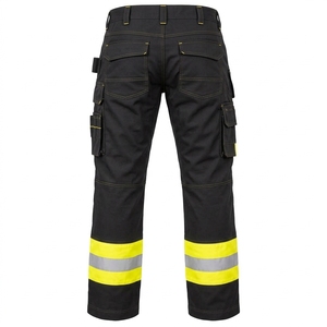 Pantalon de sécurité pour hommes, vêtements de travail industriels, bandes réfléchissantes, matériau durable, poches utilitaires, coupe confortable, construction extérieure, OEM - Product Image 2