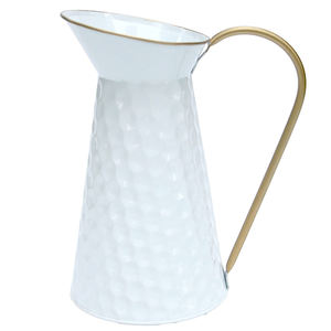 Fournisseur en gros indien pichet à eau en fer avec revêtement en poudre blanc brillant - Product Image 5