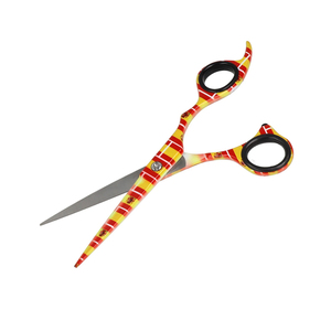 คุณภาพสูงแฟนซีกระดาษเคลือบผมตัดกรรไกรกรรไกรตัดผมกรรไกรตัดผมพร้อมที่วางนิ้วคงที่ - Product Image 4