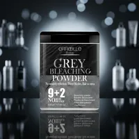 Poudre décolorante grise Erreelle Italia 9+2 500g sans rougeurs ni orange, permanente pour tous types de cheveux, usage professionnel en salon